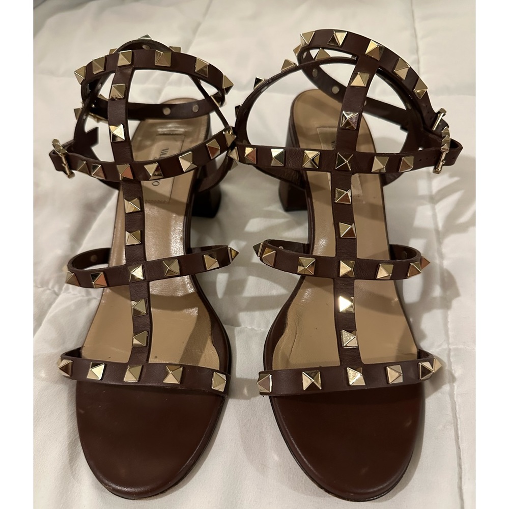 Valentino Rockstud Block Heel  Sandal